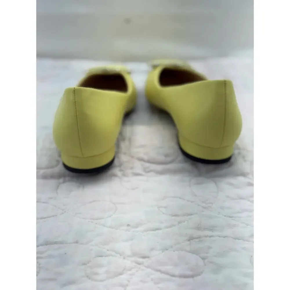Chanel Yellow Flats with Embellished Buckle - Picture 3 of 6